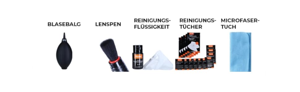 Набір для чищення камери Rollei Travel 7-в-1: Lenspen, двірник, серветки, рідина для чищення об'єктивів, для Sony, Nikon, Canon