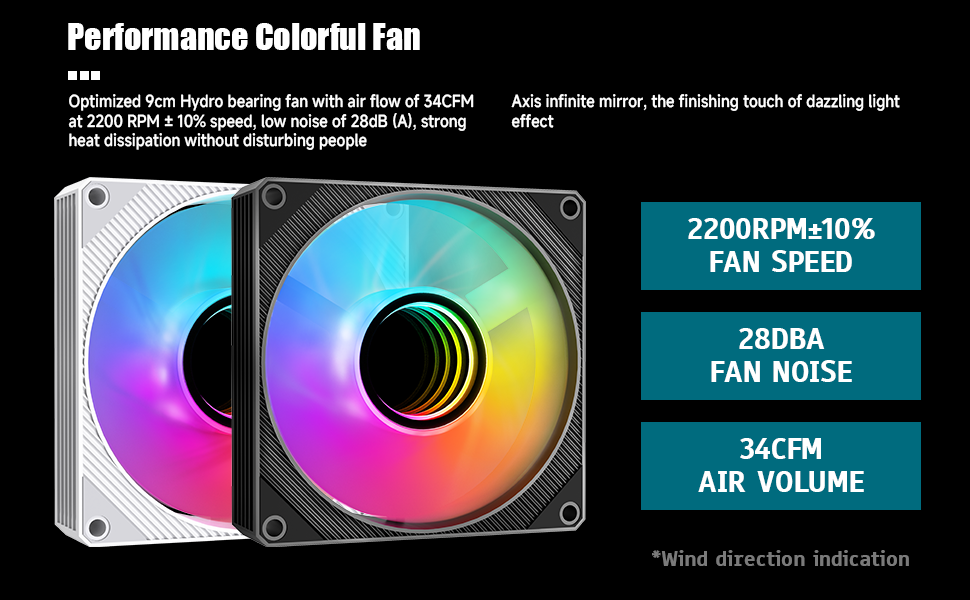 Охолоджувач CPU TZMRIT KF200 з 2 тепловими трубами, RGB LED, чорний, 9 см, 2200 RPM, для LGA115X/1200/17XX/1366, FM1/FM2/AM2/AM3/AM4/AM5