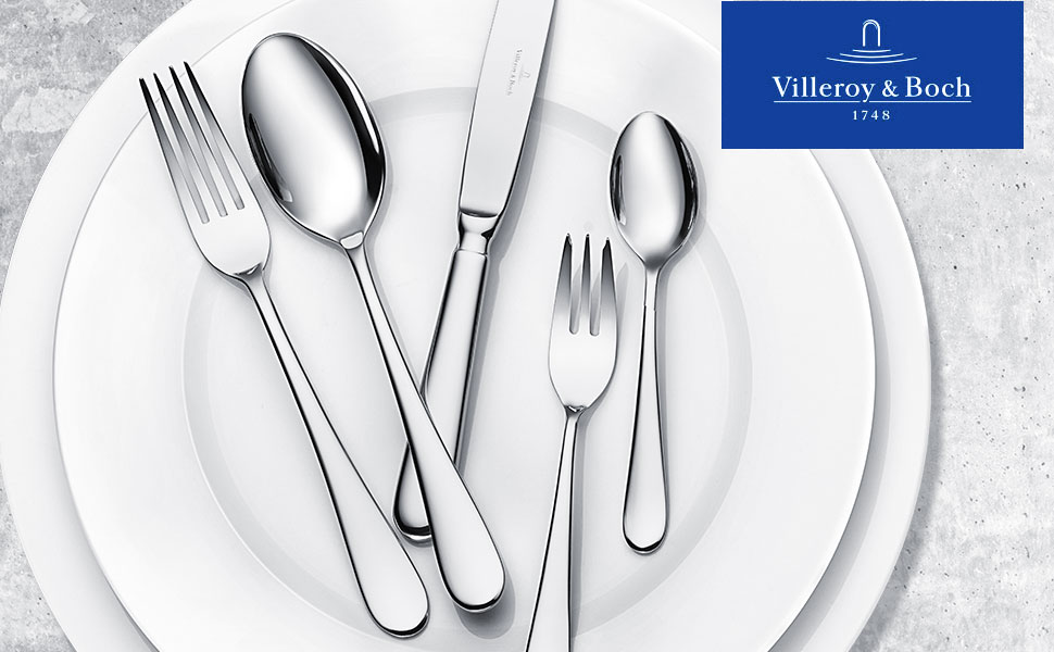 Столовий набір Villeroy & Boch Oscar 24 предмети з нержавіючої сталі для 6 осіб, придатний для миття в посудомийній машині