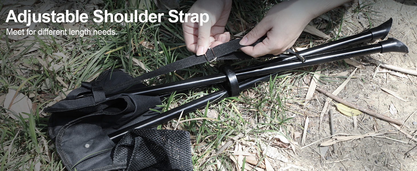 REDCAMP: 2 шт. складаних туристичних стільців на штативі, 56 см, чорні