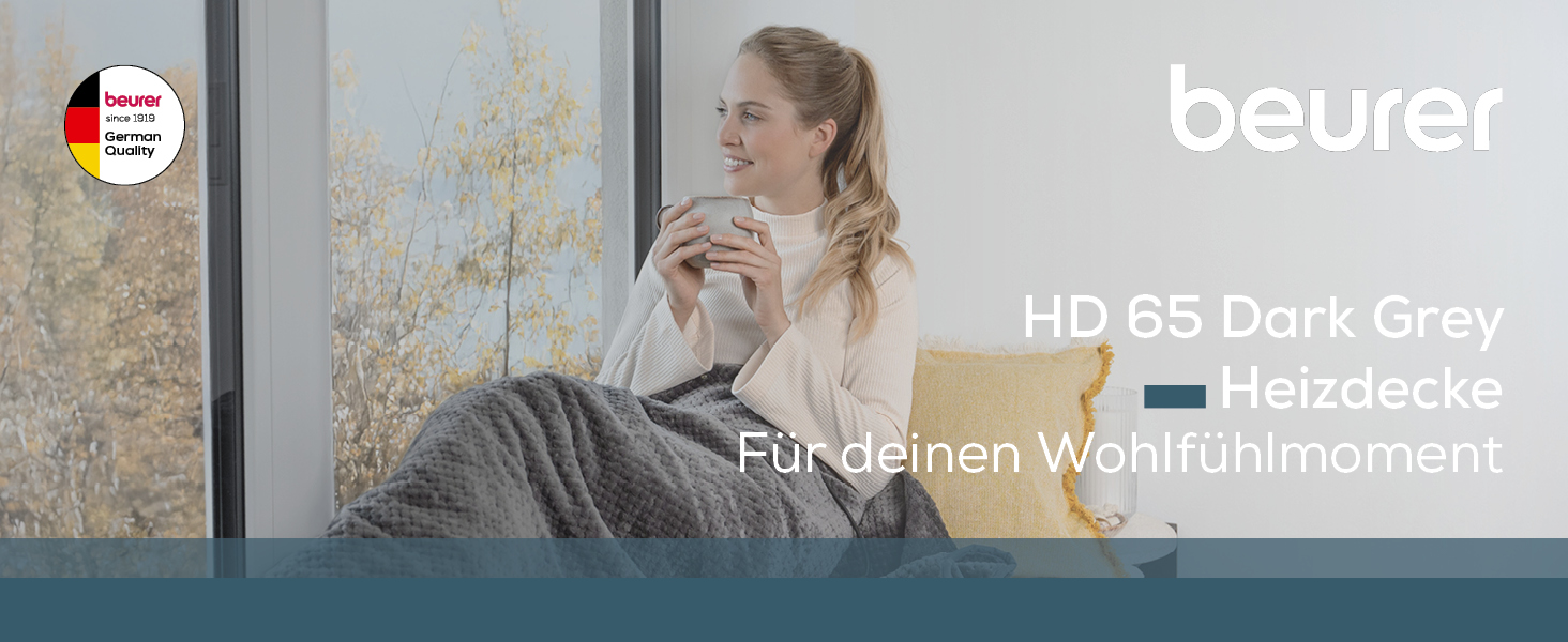 Електрична ковдра Beurer HD 75 Nordic з штучним хутром, 6 температурних режимів, автовимкнення, 180x130 см, бежево-коричнева