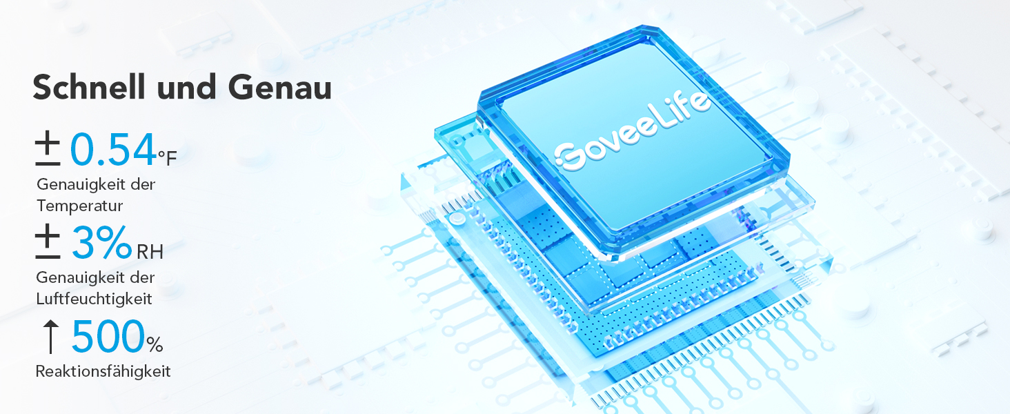 GoveeLife Wi-Fi гігрометр-термометр для приміщень, 3 шт. Смарт датчик температури та вологості з додатком, збереженням даних, для теплиць, винних погребів