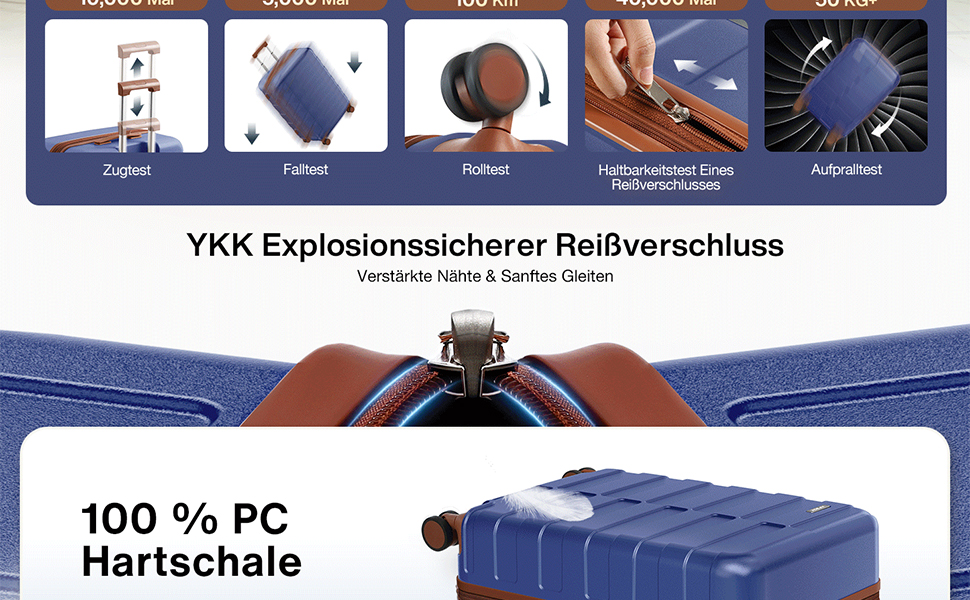 Чемодан VIPbox з жорсткою обшивкою, великий (75 см), розширюваний, легкий, з полікарбонату, з 3-річним сервісом, з TSA замком, 4 колеса, блакитний, M+XL (55+75 см)