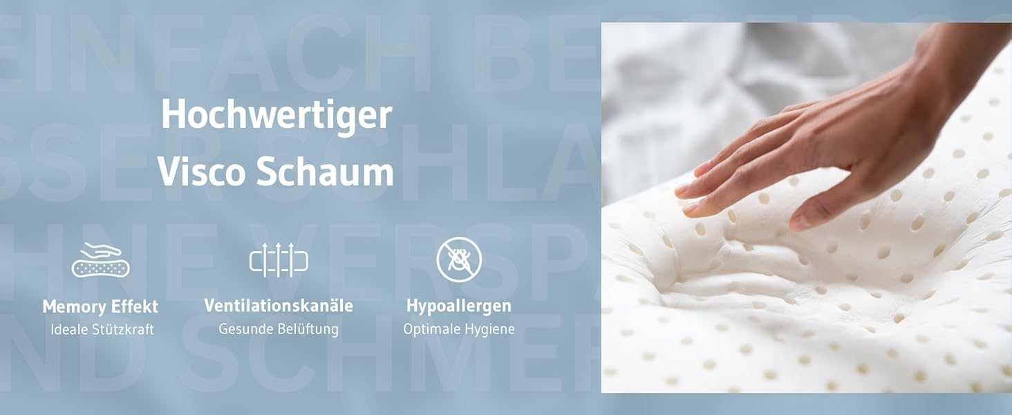 Ергономічна подушка для сну на боці ACAMAR (Memory Foam) з терморегулюючим чохлом, форма метелика, біла