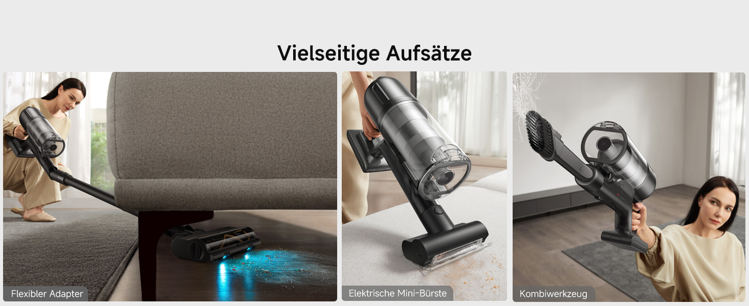 Dreame Z10 - Бездротовий пилосос з потужністю 190AW, LED-дисплеєм та функцією розпізнавання бруду, синій LED, для прибирання дому, шерсті тварин та килимів