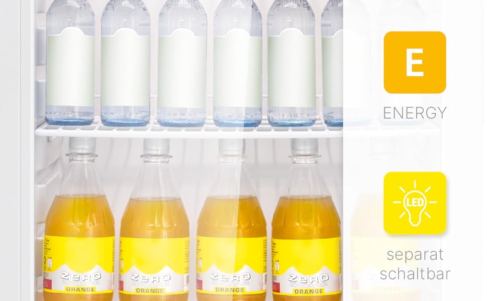 Холодильник для напоїв Bomann® KSG 7289 з скляними дверцятами, 245 л, 5 полиць, автоматична розморожування, регулювання температури, білий (Модель 2024)