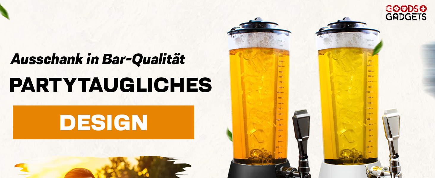 Пивна колона 4.0L з охолодженням 1.3L, хромована - для бару та дому