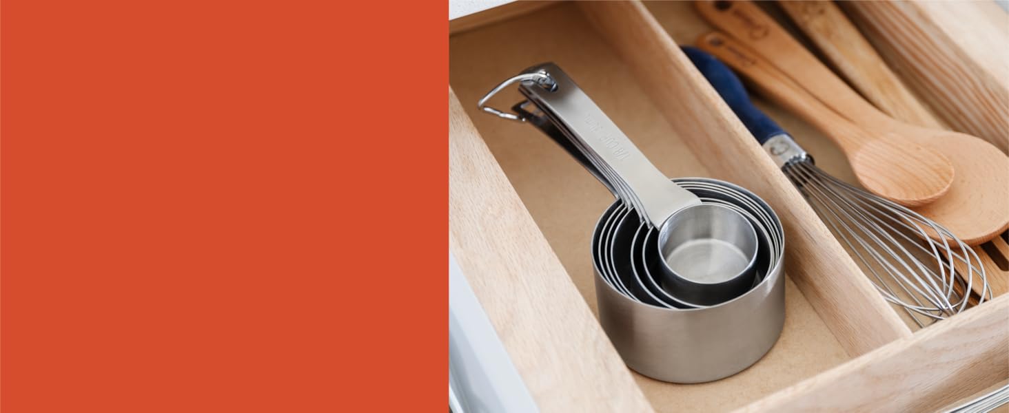 Набір мірних склянок Chef Pomodoro з нержавіючої сталі (7 шт., 30–240 мл) – для кухні та випічки