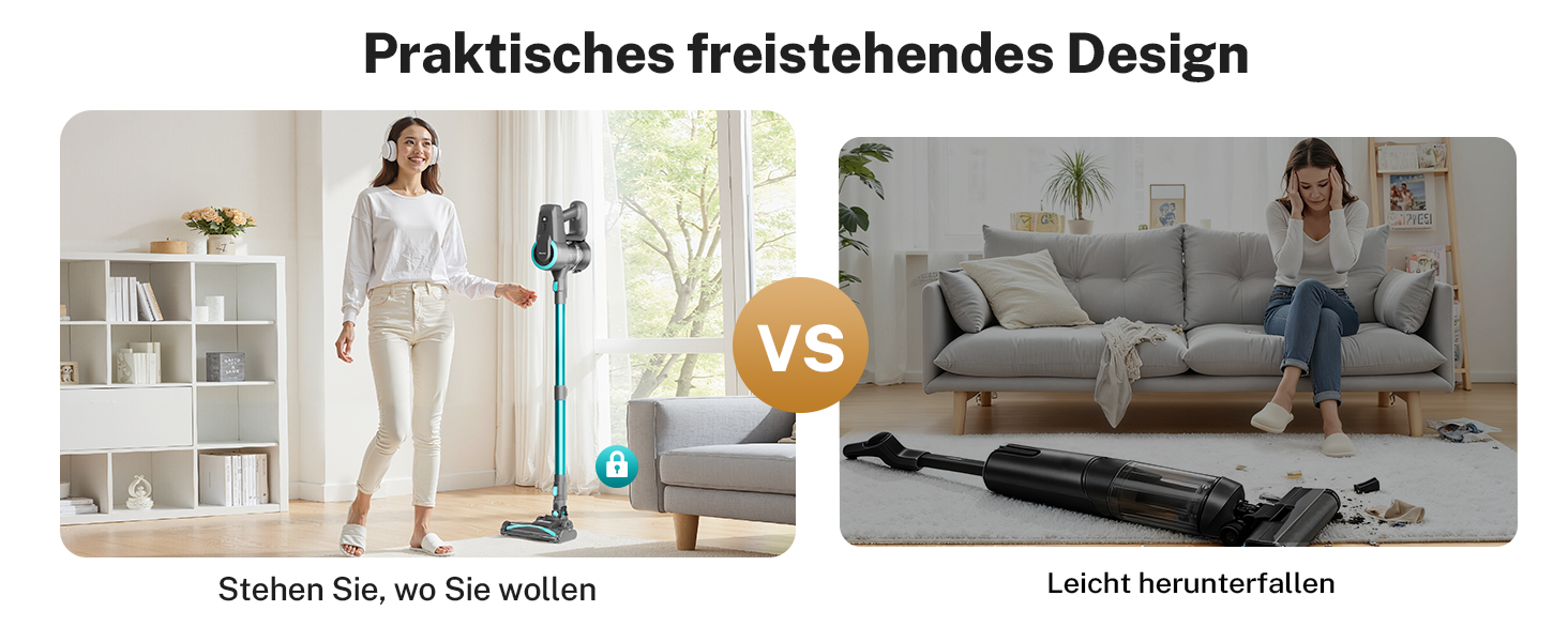 Бездротовий акумуляторний пилосос 25000Pa з антизаплутувальною насадкою та автономністю 50 хвилин. Підходить для килимів, твердих підлог та видалення шерсті тварин. Легкий ручний пилосос.