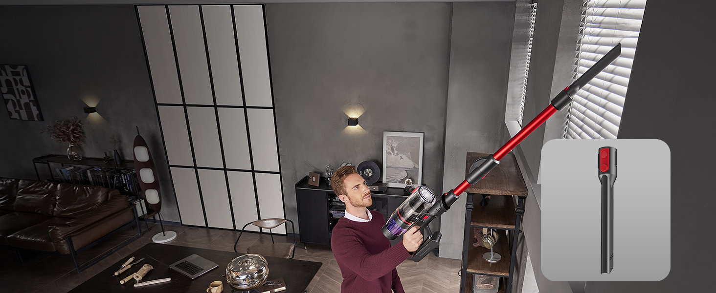 Бездротовий акумуляторний пилосос Ultenic U16 Flex: 550W, 50000Pa, 60 хв роботи, сенсорний екран, телескопічна труба, док-станція, антизаплутування, для твердих поверхонь та килимів, видалення шерсті тварин