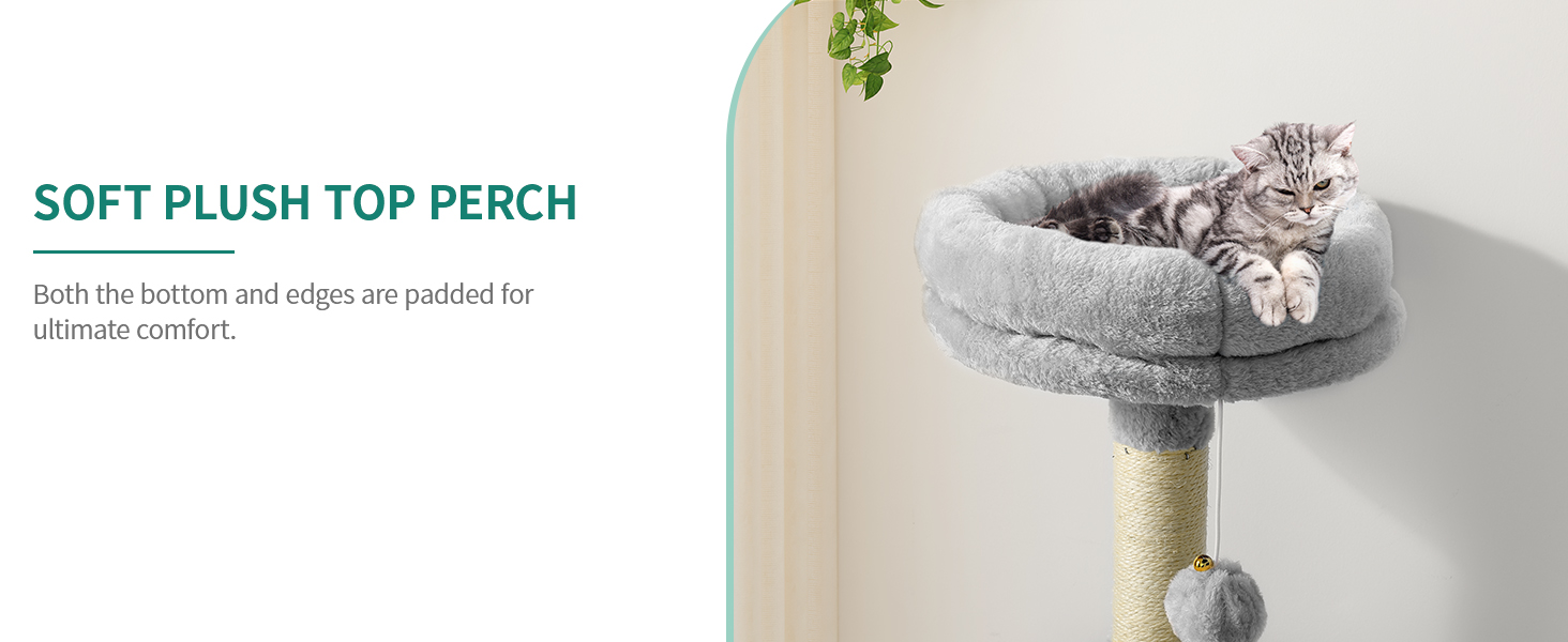 Кігтеточка YITAHOME XXL для котів, 142 см, сіра, з 8 стовпчиків сизалю, 3 платформи, 2 печери, гамак, іграшки, кігтешкребок, кріплення для лазіння
