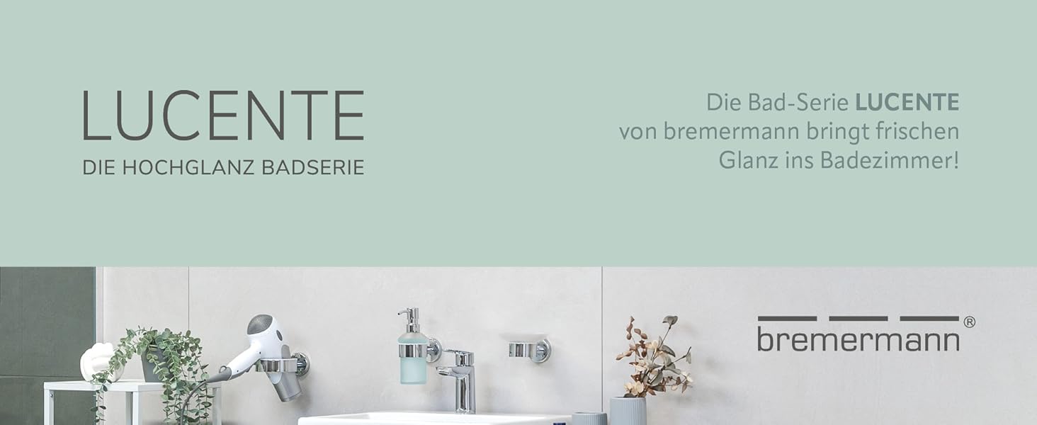 Тримач для мила Bremermann Lucente - скляний та нержавіючий, для ванної та душу, з можливістю кріплення на клей або свердління