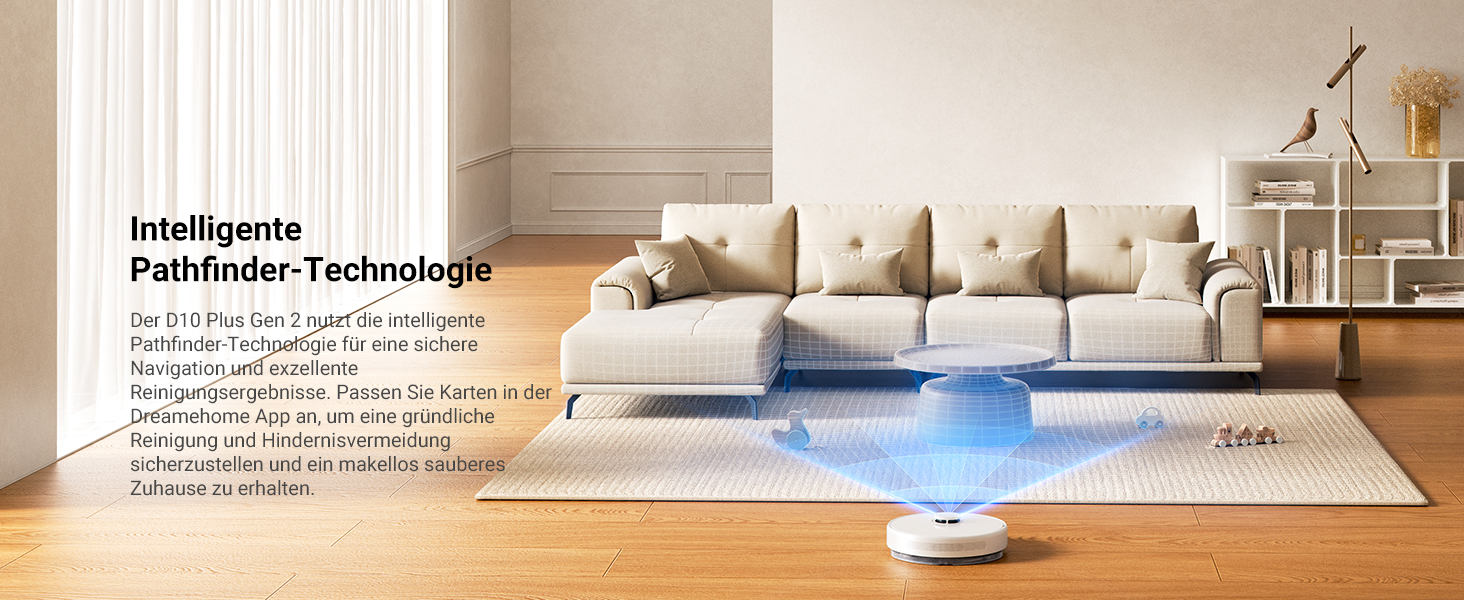 Робот-пилосос Dreame D10 Plus Gen 2 з функцією миття, автоматичним випорожненням, LiDAR-навігацією та потужністю всмоктування 6000 Pa