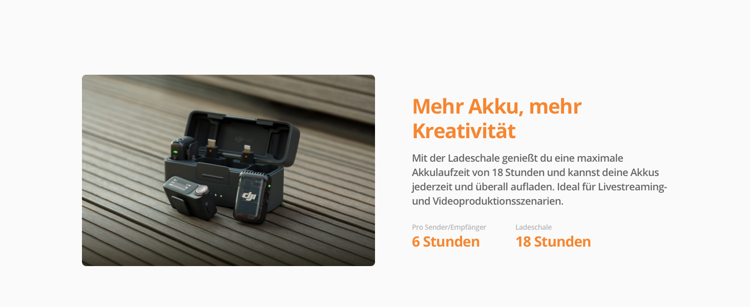 DJI Mic 2: Бездротовий мікрофон-петличка (2 передавача + 1 приймач + зарядна станція) для камери, смартфона, влогів, з шумозаглушенням, 48 кГц, 32-біт Float, 250 м радіус дії