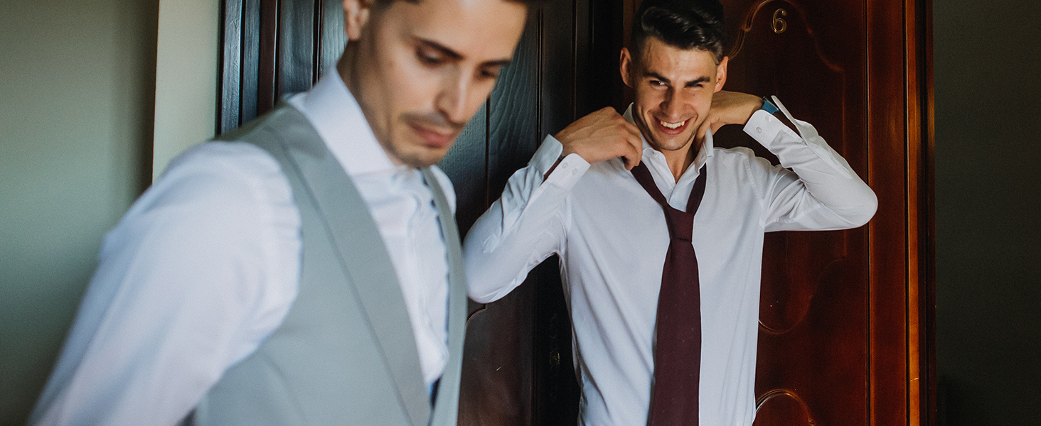 Краватка чоловіча Enlision для весілля, однотонна, з кишеньковим хустинкою, формальна, сріблясто-сіра