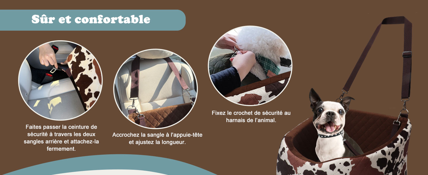 Автокрісло для собак iPetba - безпечне та зручне автокрісло для маленьких собак, захист від зіткнень, антиковзаюча поверхня, захист салону авто, знімне та миється, зелено-коричневе