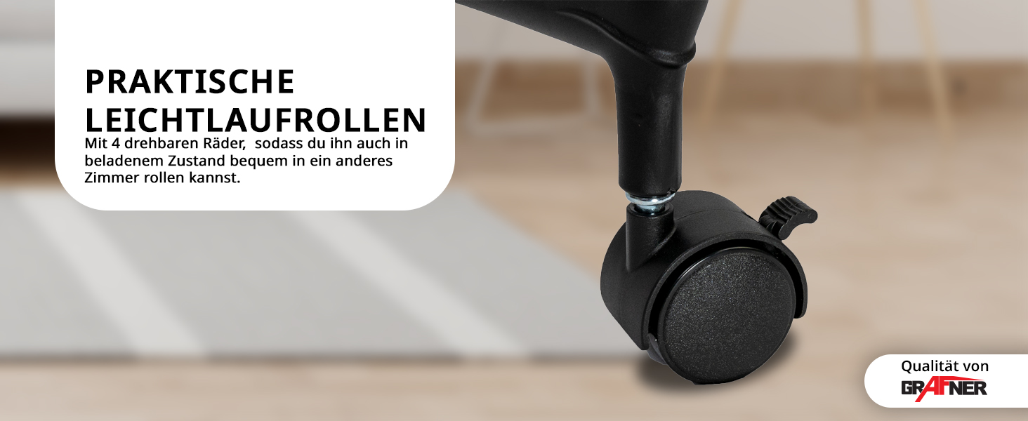 Сушарка для білизни Grafner Turm з колесами, 30 метрів мотузки, 3 яруси, 6 крил, розкладна та компактна