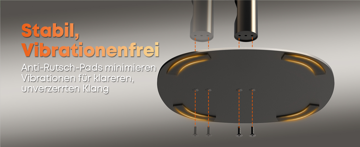 Регульовані підставки для акустики Sonos Era 100 та Era 300, 74-99 см, чорні, 5 кг