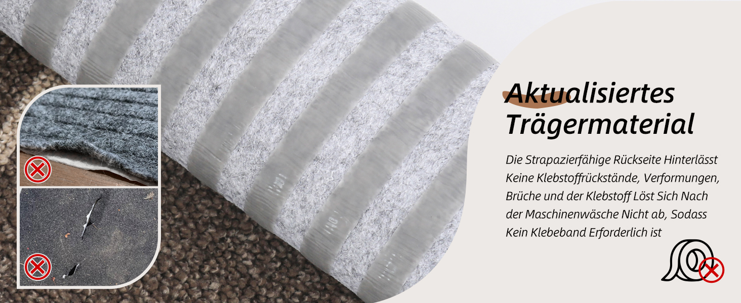 Килимок для сходин BEQHAUSE, 15 шт., самоклеючий, для дітей, літніх людей та домашніх тварин, 100% поліестер, TPE-підкладка, 22x70 см, коричневий