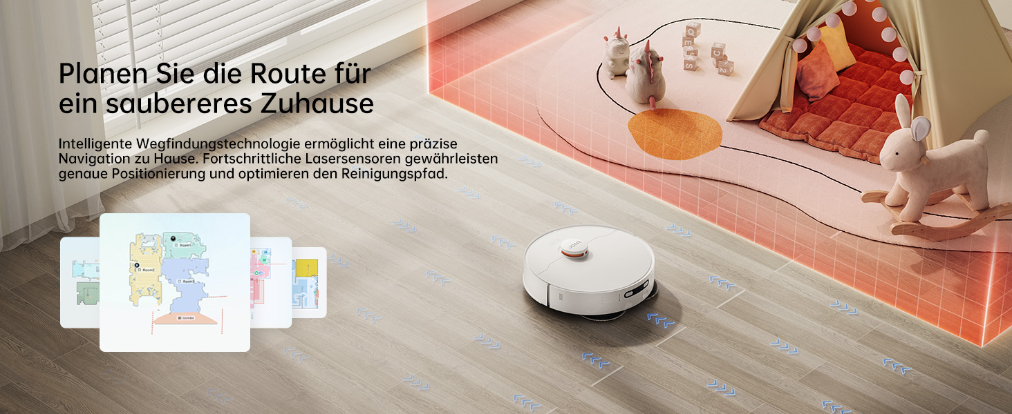 Робот-пилосос JONR T5 Pro Gen 2 з функцією миття, 15000Pa, сушка гарячим повітрям, антизаплутування, LiDAR-навігація, док-станція