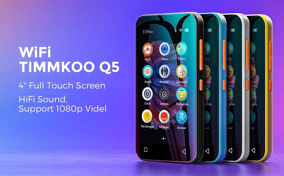 MP3-плеєр TIMMKOO з Bluetooth та WiFi, 4.0