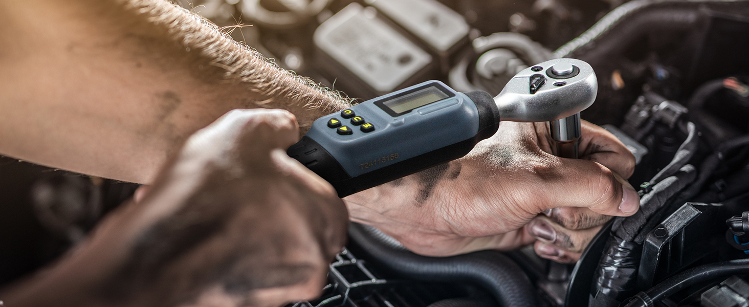 Цифровий шуруповерт з моментом обертання GROWNEER, 2.66-53.1 In-lbs/ 1/4'' Drive, 1.5-30 Nm, з індикатором крутного моменту, звуковим сигналом та LED-дисплеєм, 27 в 1