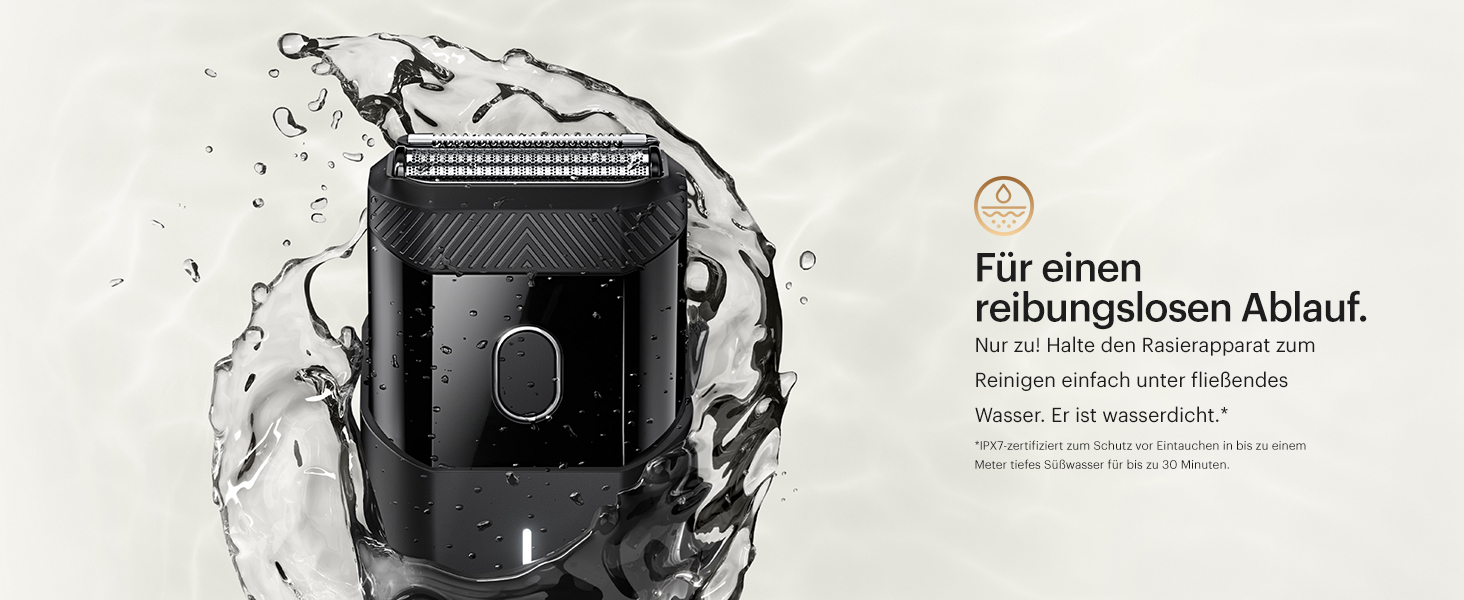 The Handyman™ by MANSCAPED®: Travel Shaver, Lightweight Rechargeable Electric Shaver with USB-C Charging Cable for On-the-Go, Washable, with Long Hair Trimmer and Foil Shaver Head.