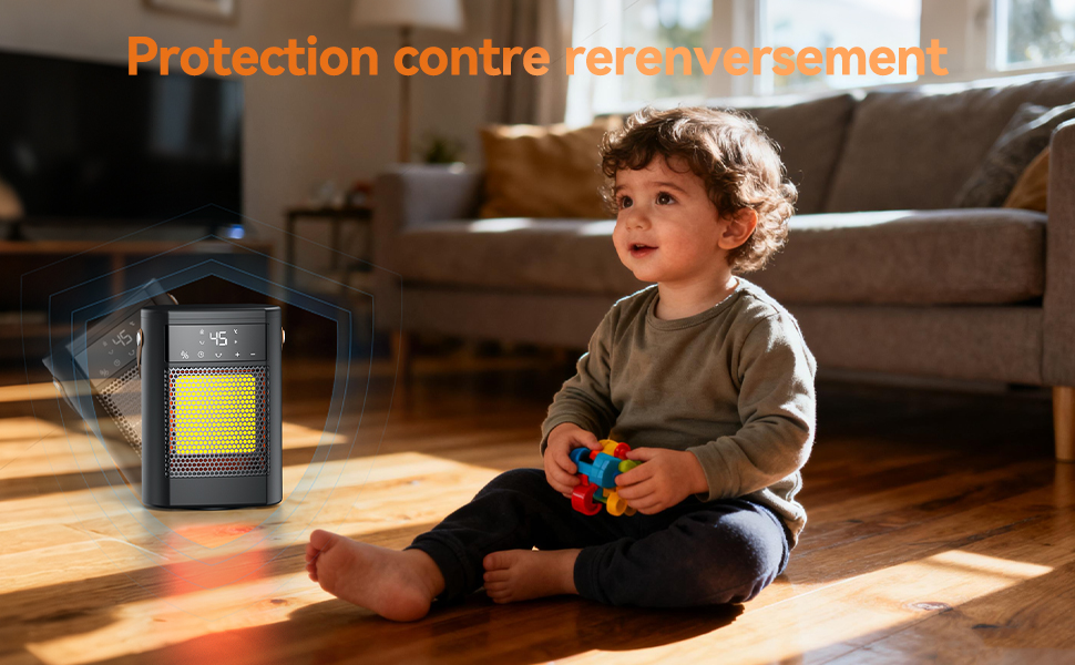 Електричний обігрівач 1500W з осциляцією, захистом від перегріву та перекидання - тихий, швидкий, для дому та офісу