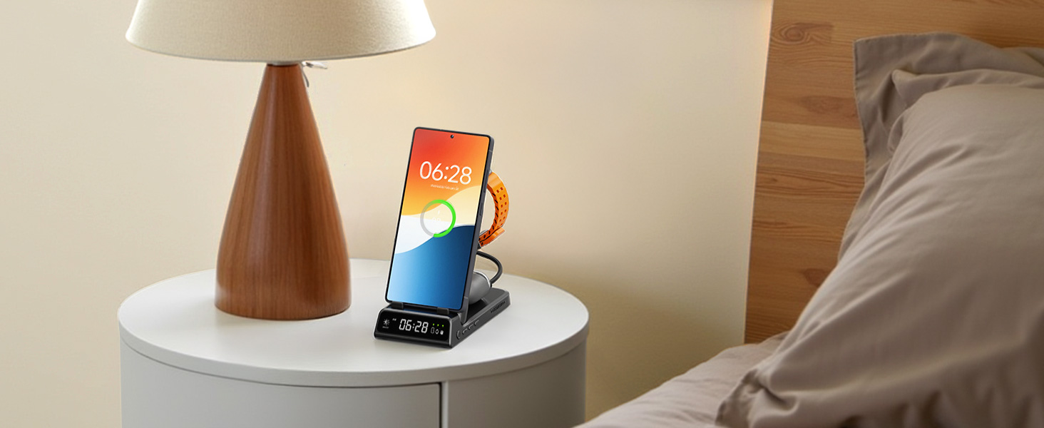 Бездротова зарядка SwanScout 703S 3-в-1 для Samsung Galaxy S25/S24/Fold 7, Watch 8/8 Classic/Ultra, Buds (без адаптера)