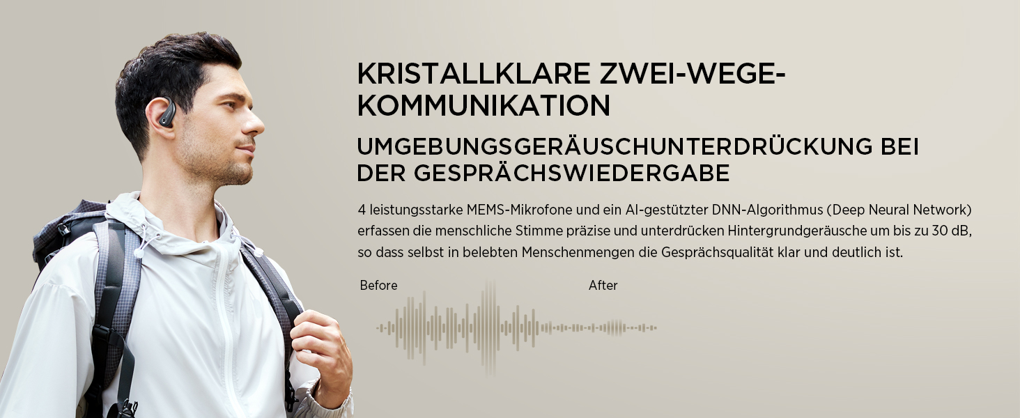 1MORE Fit S50: Бездротові навушники-вкладки для спорту з мікрофоном, Bluetooth 5.3, ENC шумозаглушення, IPX7, 38 годин роботи, швидка зарядка (Чорний)