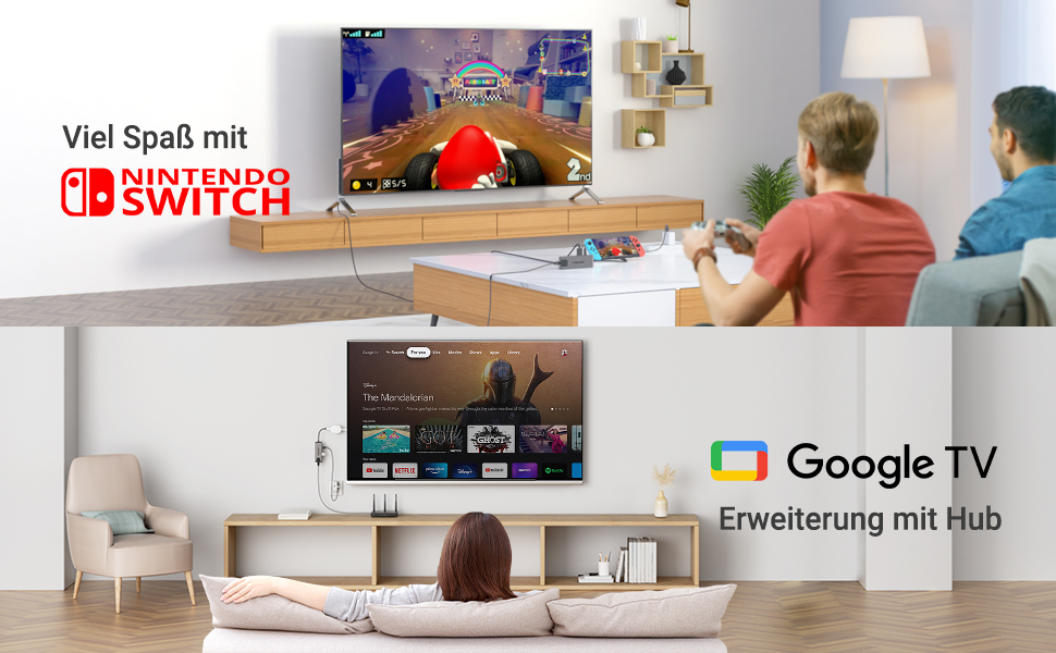 Lemorele USB-C хаб 14-в-1: док-станція з 3 портами дисплея (2 HDMI 4K + VGA), 5 USB (3x USB 3.0), 100W PD, SD/TF кардрідер, аудіо, сумісна з MacBook, Dell, Windows