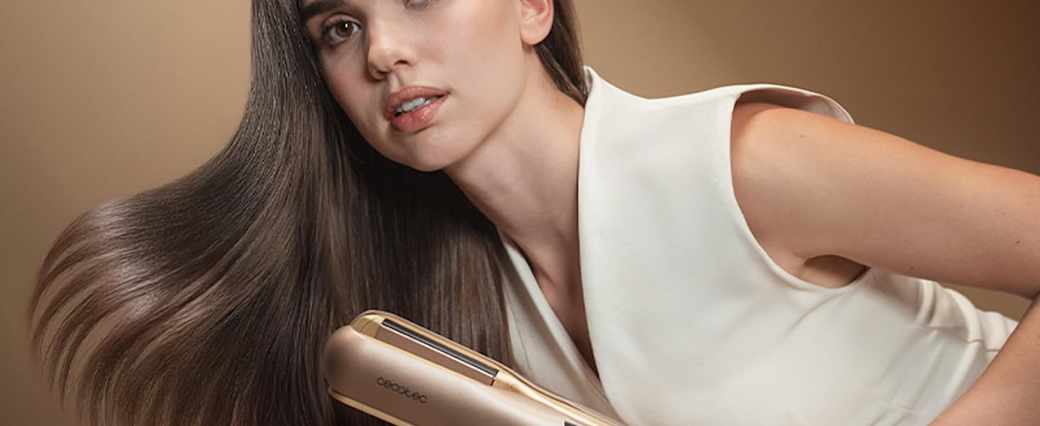 Випрямляч для волосся Cecotec AirLisse 2in1 ForceDry з феном, 1000 Вт, чорний - безсульфатний, з плазмою, 4 температури