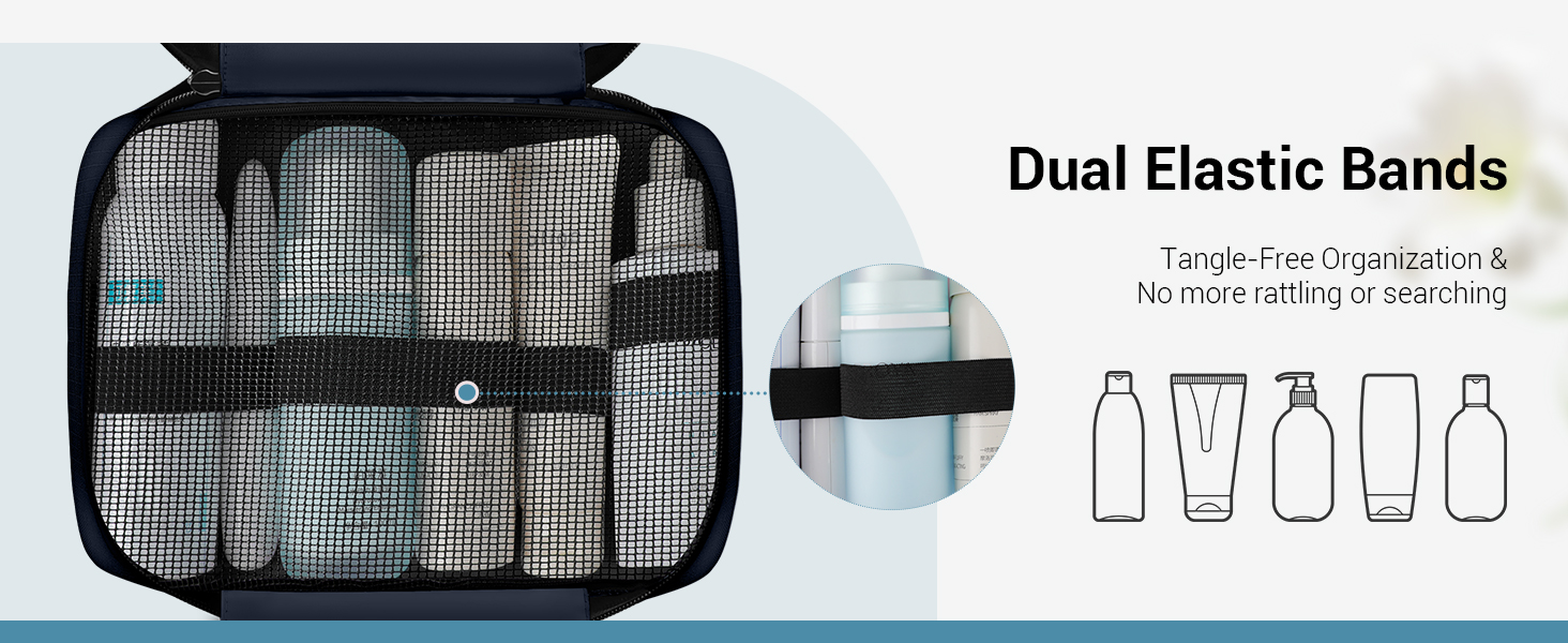 Сумка для туалетних речей Maliton: велика водонепроникна сумка для подорожей, спорту та басейну | 4 відділення | Складана | Navy Blue