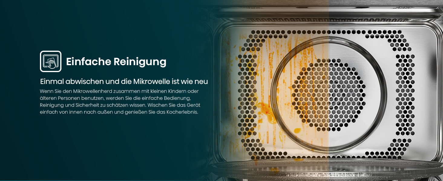 Мікрохвильова піч Hisense H23MOBS5HC 23 л, 900 Вт, AirFry, 4 в 1, чорна