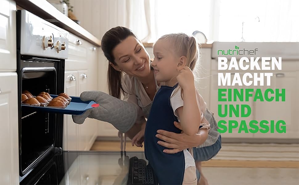 Набір форм для випічки Nutrichef 10 шт. з антипригарним покриттям – для випікання солодкого (печиво) та солоного (пироги, піца). Форми з вуглецевої сталі, без PFOA та PTFE, з силіконовими ручками. Круглі та квадратні форми.