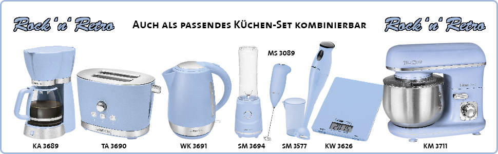 Електричний пінозмішувач Clatronic® MS 3089 м'ятно-зеленого кольору (блакитний)