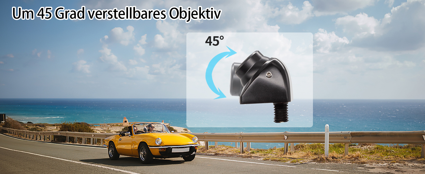 Автомобільна HD 1080P камера заднього виду OBEST з 4.3'' монітором, нічне бачення, водонепроникна IP69, комплект для автобуса, фургона, вантажівки, кемпера, причепа