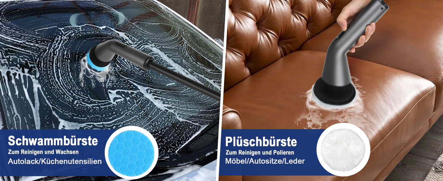 Електрична щітка для чищення, Spin Scrubber з 7 насадок, водонепроникна IPX7, регульована ручка, для ванної кімнати, кухні, плитки, авто, підлоги