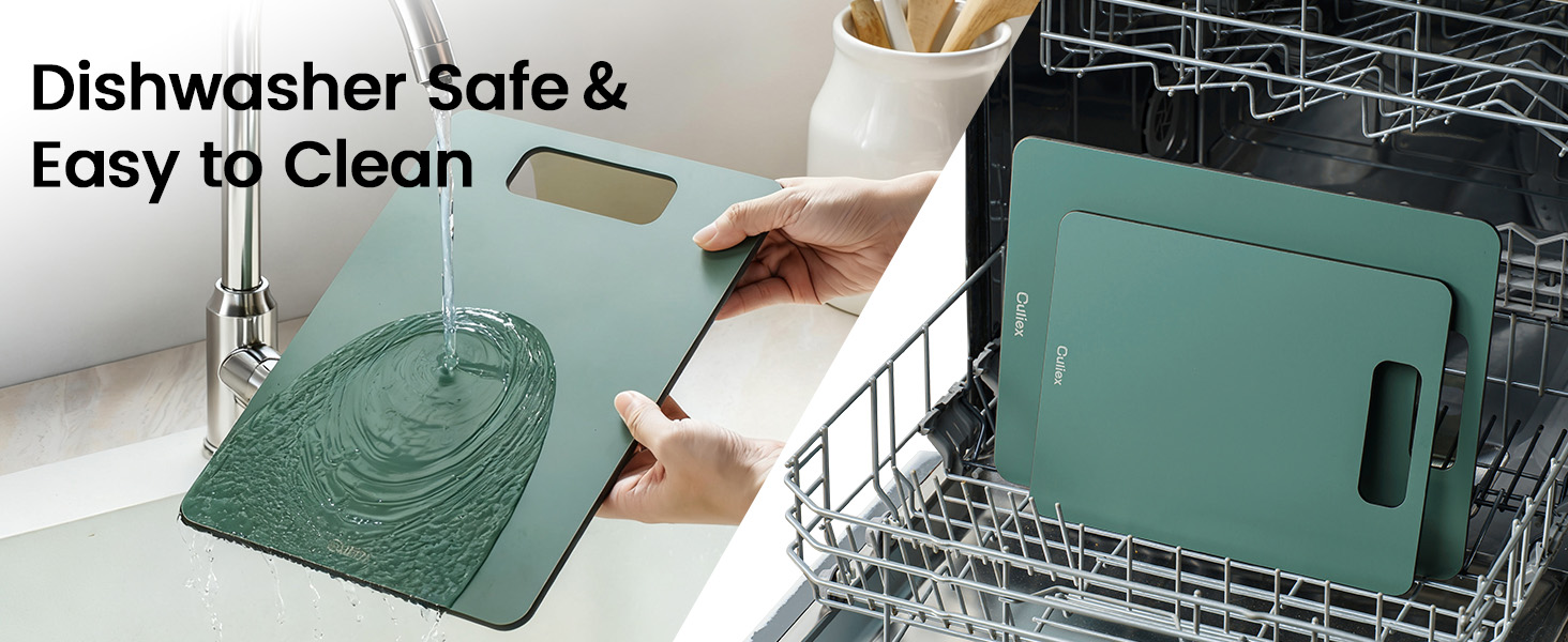 Набір дерев'яних обробних дощок 2 шт., стійкі до миття в посудомийній машині, високої щільності, нетоксичні, без BPA, з антиковзними ніжками, безпечні для ножів – ідеально для кухні та як подарунок (зелені)