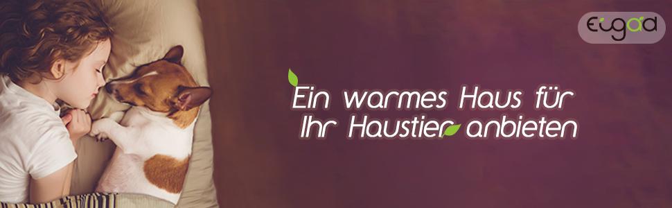 Будка для собак та котів EUGAD з плюшевою подушкою, 45x40x45 см, сіра