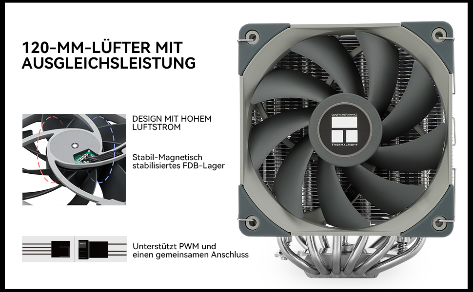 Кулер для процесора Thermalright Peerless Assassin 120 (PA 120), 6 теплових трубок, 2 вентилятори 120мм PWM TL-C12, AGHP, для AMD AM4/AM5, Intel LGA 1700/1200/115x/2011