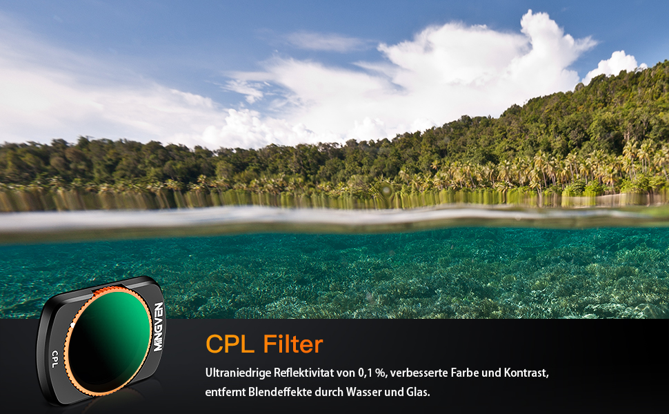 Набір фільтрів ND для DJI Osmo Pocket 3 Creator Combo (CPL, UV, VND), MINGVEN