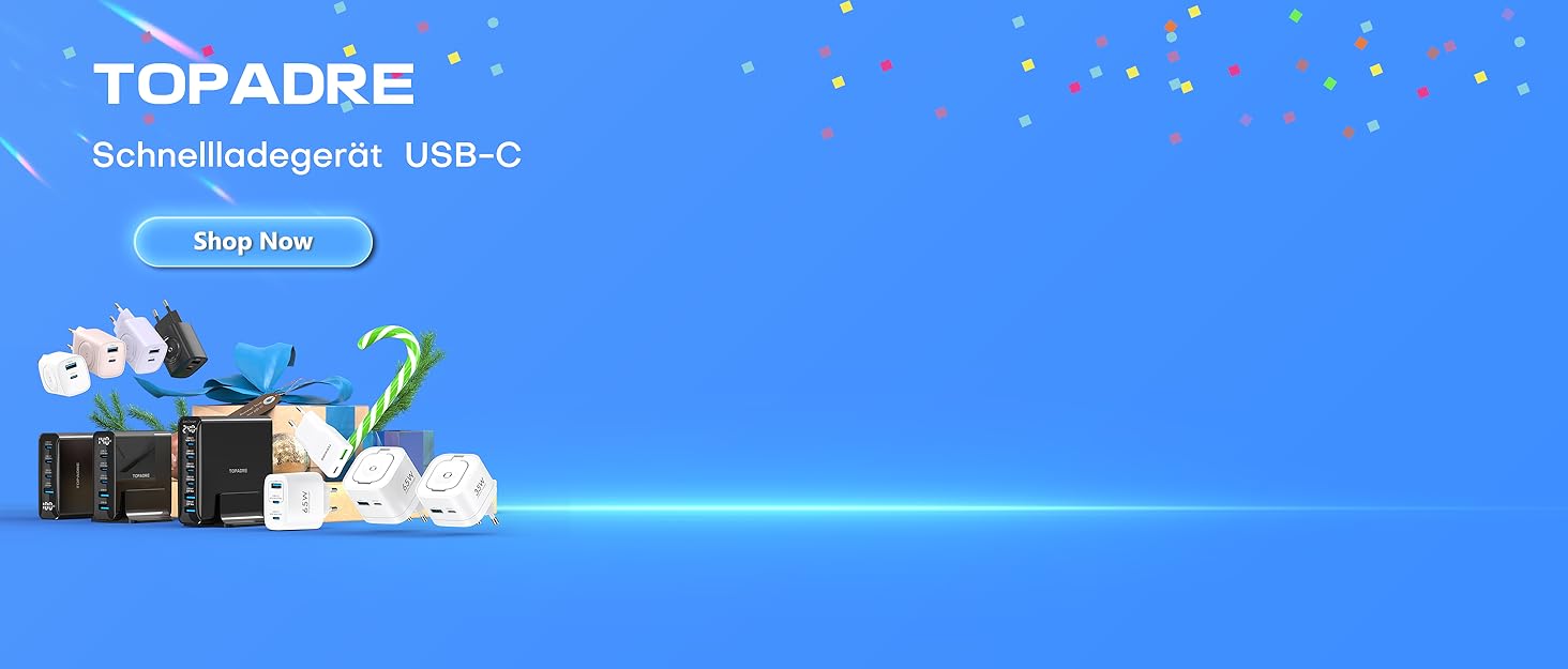 Зарядний пристрій 65W USB-C GaN з кабелями для Apple Watch, iPhone, iPad, MacBook, Samsung Galaxy - білий