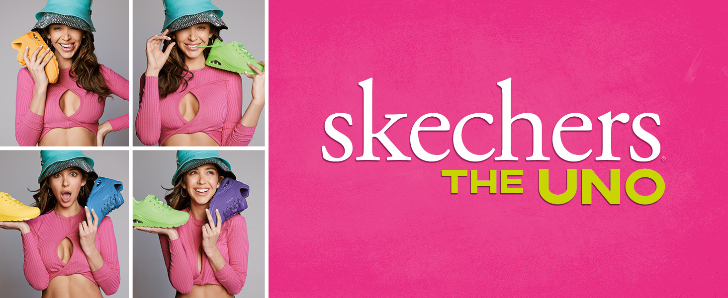 Кросівки Skechers UNO Night Shades для жінок, рожевий колір, розмір 41 EU, матеріал Durabuck