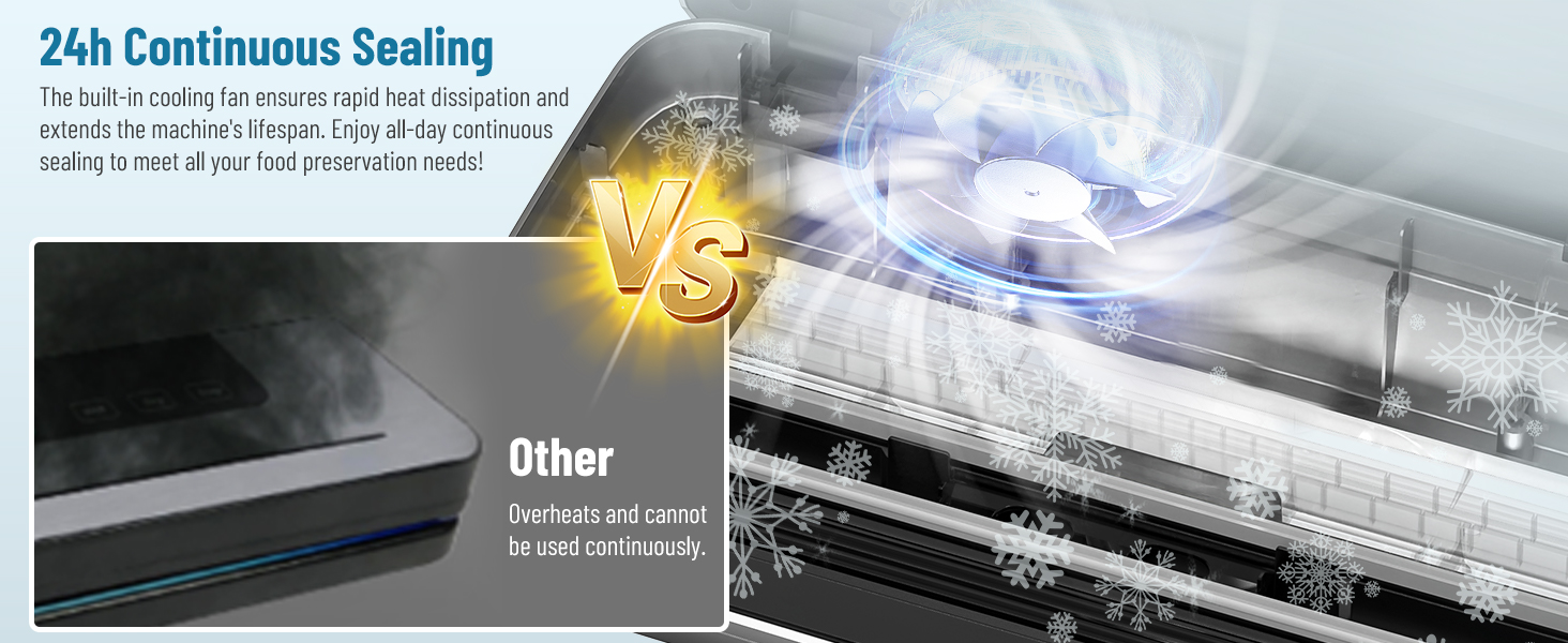 Професійний вакуумний пакувальник DXstring Vakuumiergerät Profi: 12 функцій, 95kPa, подвійний шов, для продуктів харчування