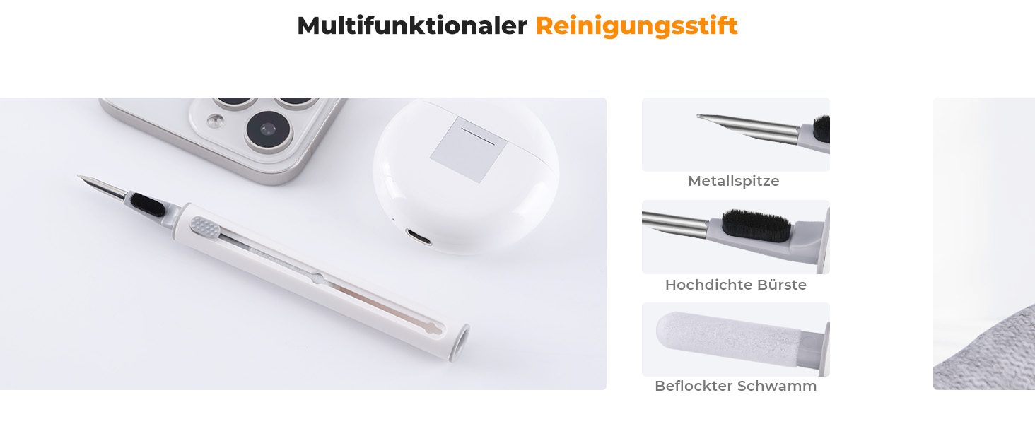 Набір для чищення K&F CONCEPT: мобільні телефони, навушники, AirPods, iPad та iPhone