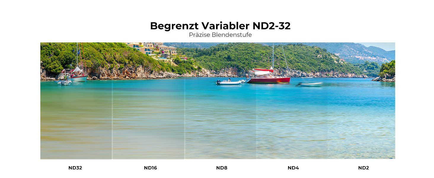 Фільтр ND K&F Concept 82mm Variabler ND Filter (ND2-32) Nano-Xcel для фотографії пейзажів та відео