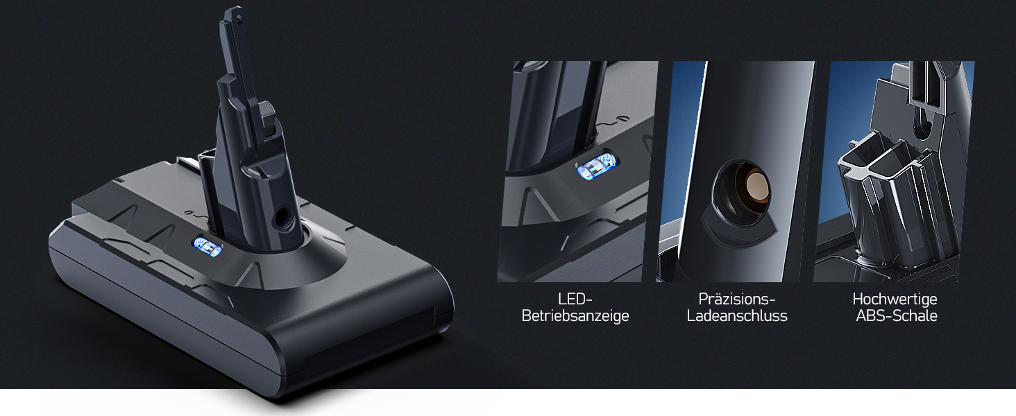 Акумулятор Keenstone 6500mAh для Dyson SV10 V8 Absolute Animal Motorhead Fluffy Slim Fluffy Total Clean Extra (з 2 фільтрами)