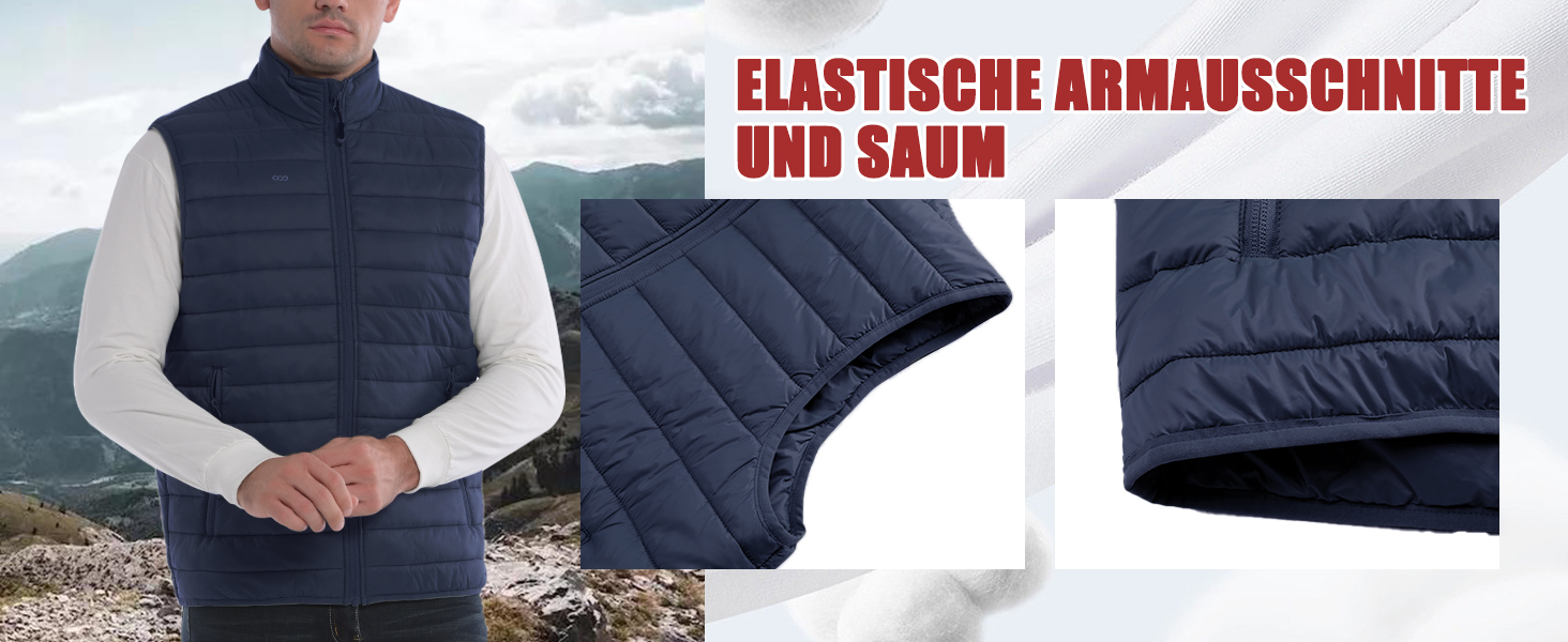 Стьобана жилетка для чоловіків 33000ft Outdoor з утеплювачем, гібридна спортивна жилетка з 5 кишенями, для походів та їзди на коні (Сірий, 4XL)