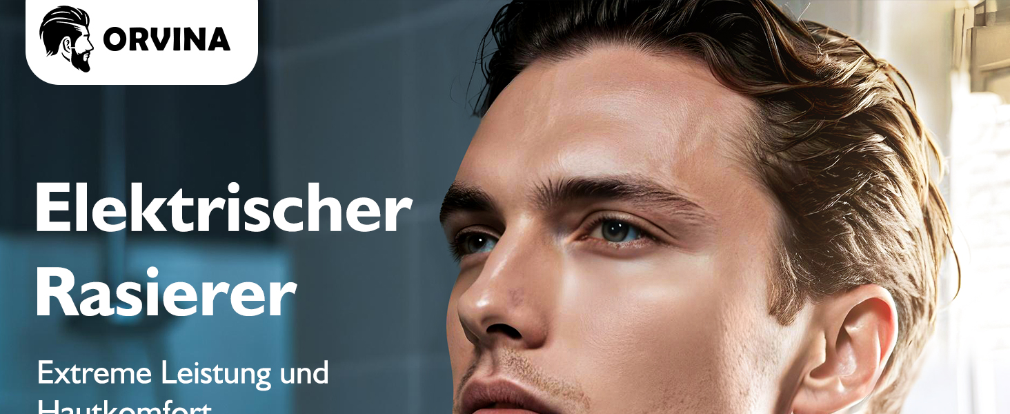 Електричний чоловічий бритва: бездротовий ротаційний бритва з LED-дисплеєм, IPX7, вологостійкий (сріблястий) H9